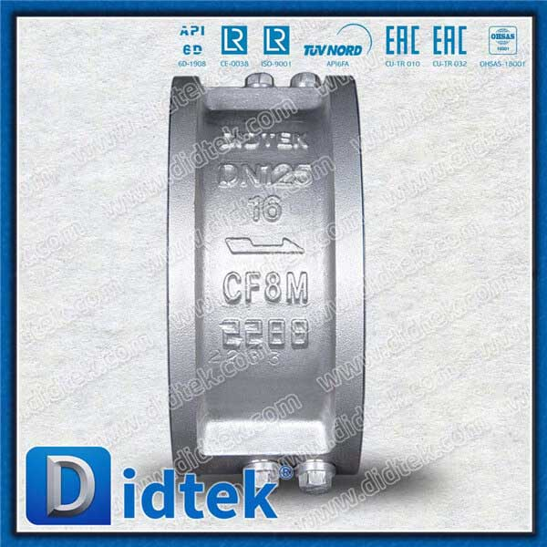 Stainless Steel Duo Plate Wafer Check Valve With EPDM Sealing