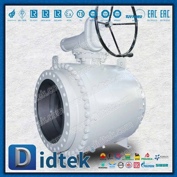 30 Inch Worm Gear Zero-leakage 3 PC Trunnion Ball Valve Supplier