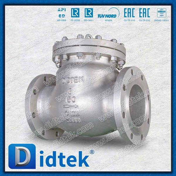 Industrial 6'' SS Cast Steel Flanged Swing Check Valve