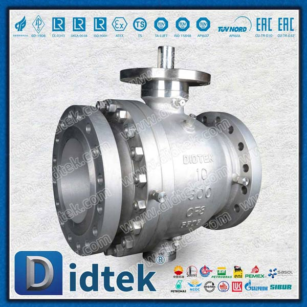 Class 300 CF8 Forged 2PCS Metal Seated Trunnion Ball Valve