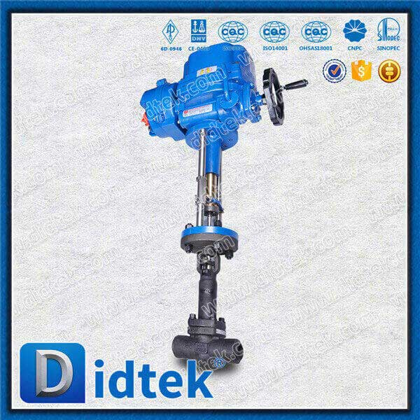 Control Model Throttling Plug Bellow Globe Valve With Intelligent Electric Actuator