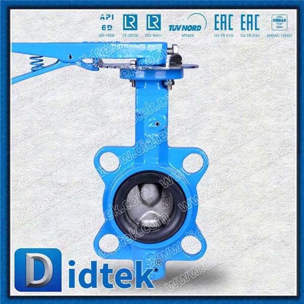 Pinless 2 Piece Shaft Wafer Concentric Butterfly Valve
