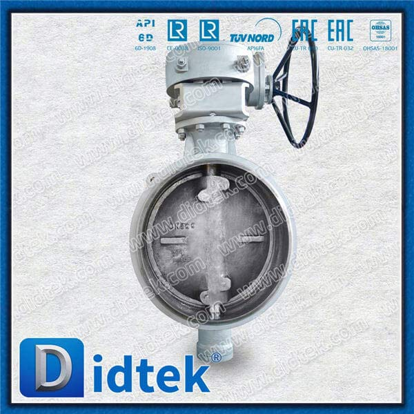 Triple Offset Butt Welded Butterfly Valve DN800 WCB Gear